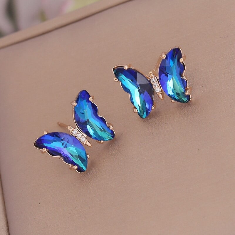 Blue - Gradient Butterfly Earrings