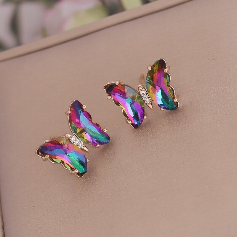 Deep Color - Gradient Butterfly Earrings
