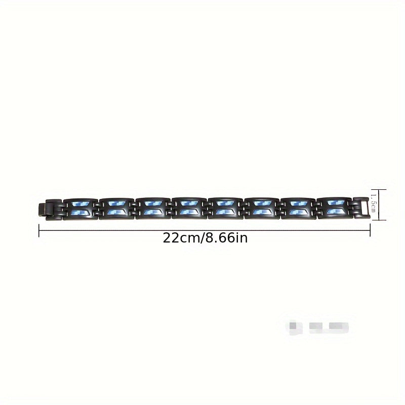 New Double row Magnetic Bracelet European and American Fashion Men's Carbon Fiber Sticker Bracelet
