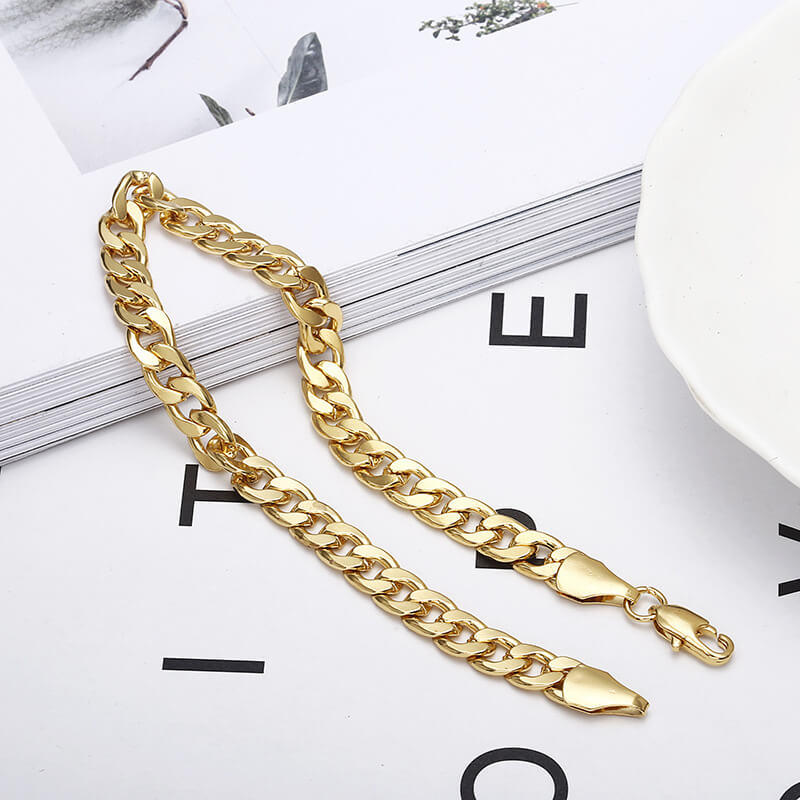 18K gold plated necklace for men 2