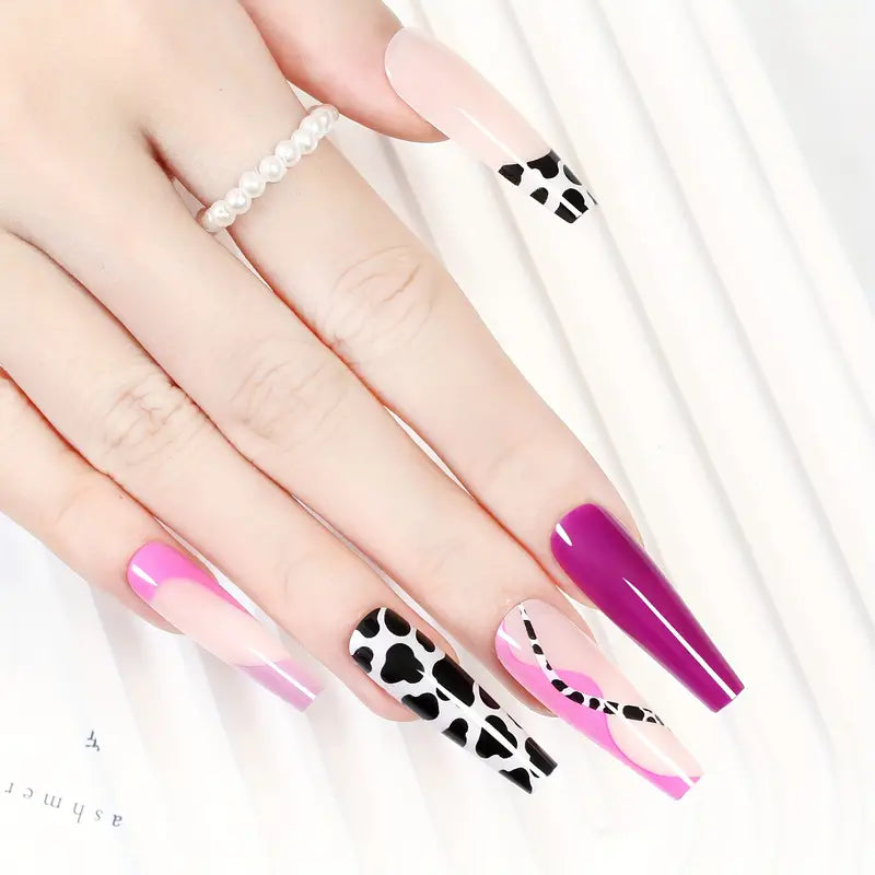 70-2B001 Glossy Long Ballerina Fake Nails 2