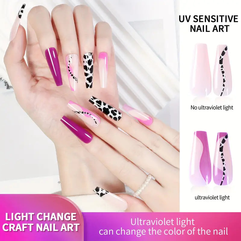 70-2B001 Glossy Long Ballerina Fake Nails 3