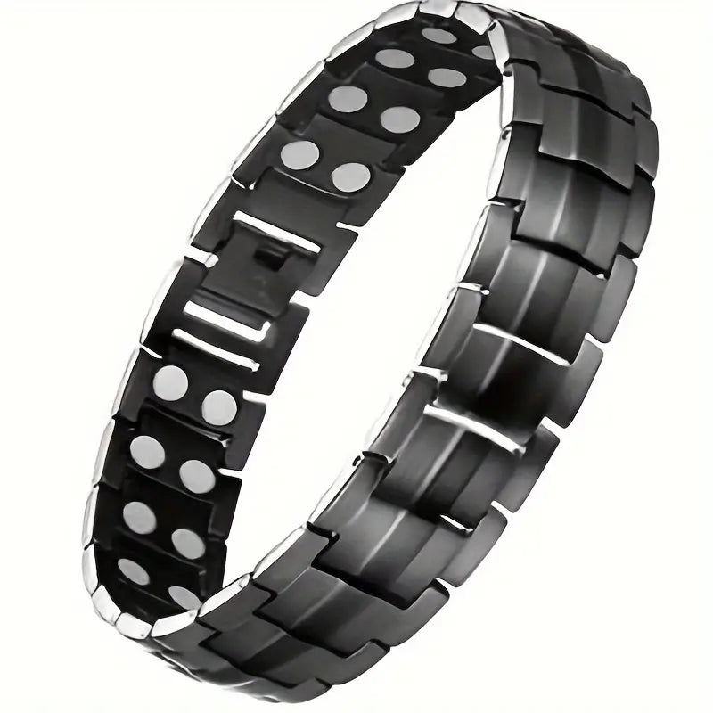 Black Detachable Magnetic Men's Bracelet