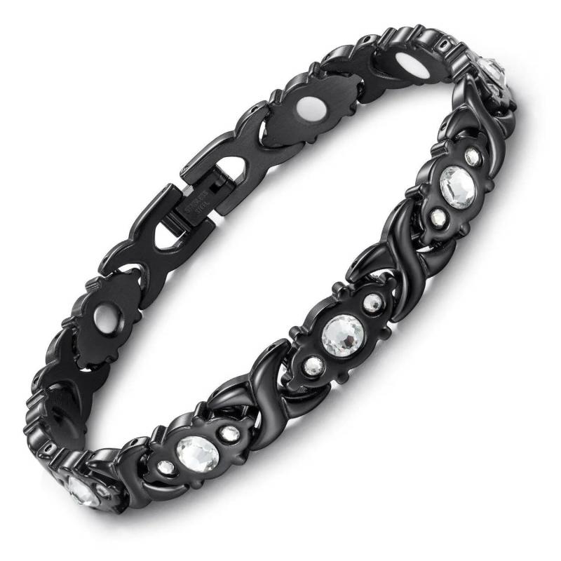 Black white diamond bracelet