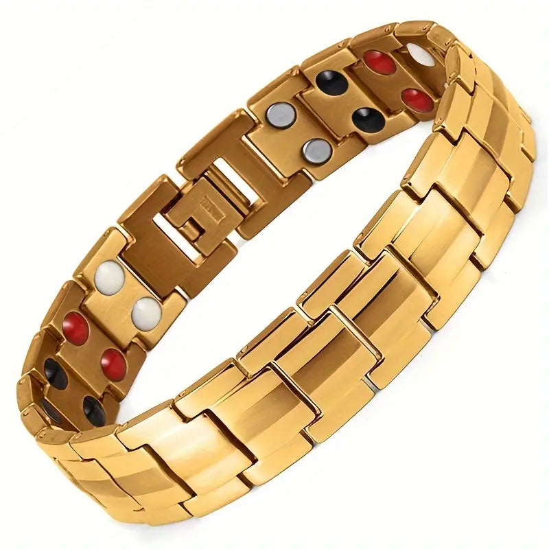 Golden Detachable Magnetic Men's Bracelet