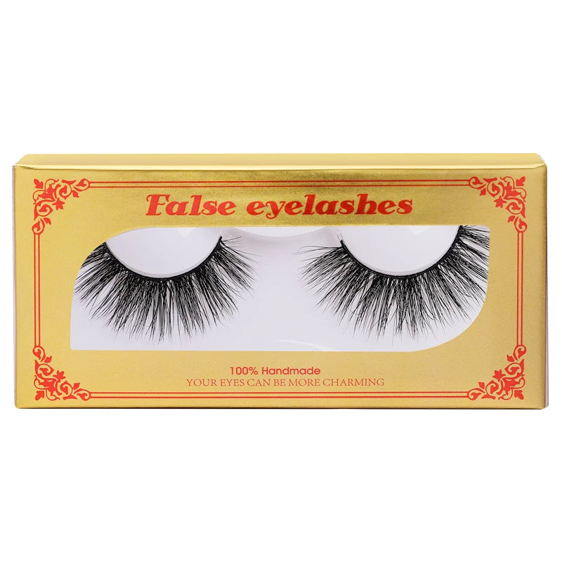 False Eyelashes, 100% Handmade Mink Fur, Multi-Layer 3D Effect, Natural & Super Soft, Charming Eye Makeup SF