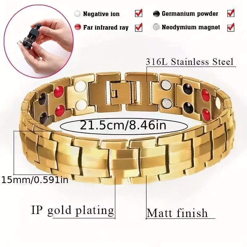 Specification of Detachable Magnetic Men's Bracelet