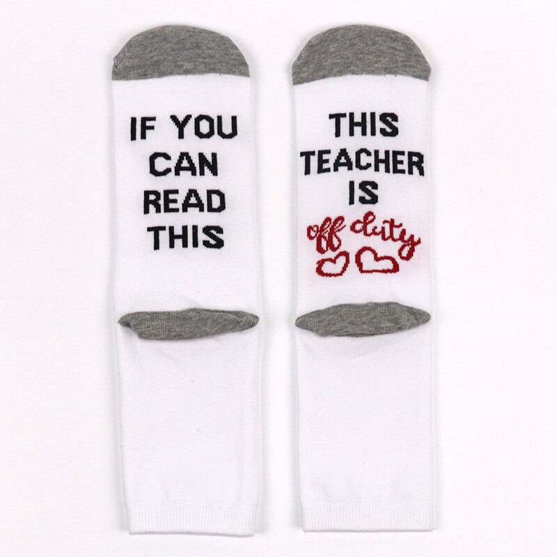 White teacher socks