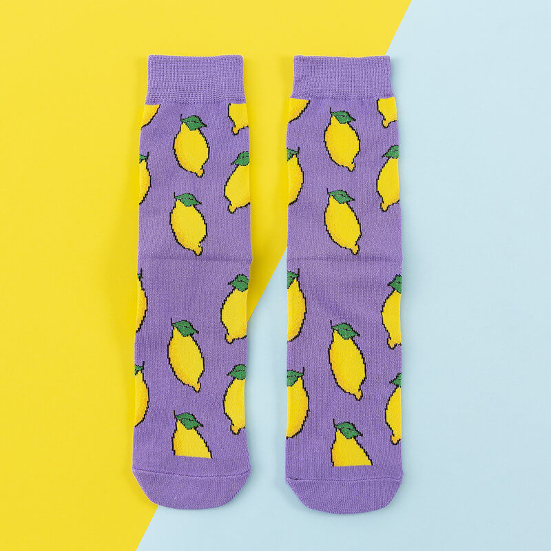 lemon trendy socks