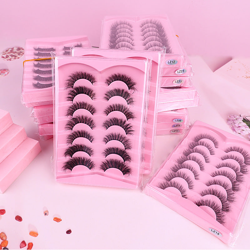 natural black deep-fried hair eyelashes LZM-18_2